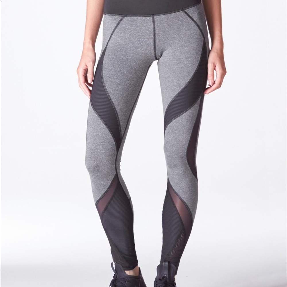 Michi spire grey leggings with mesh